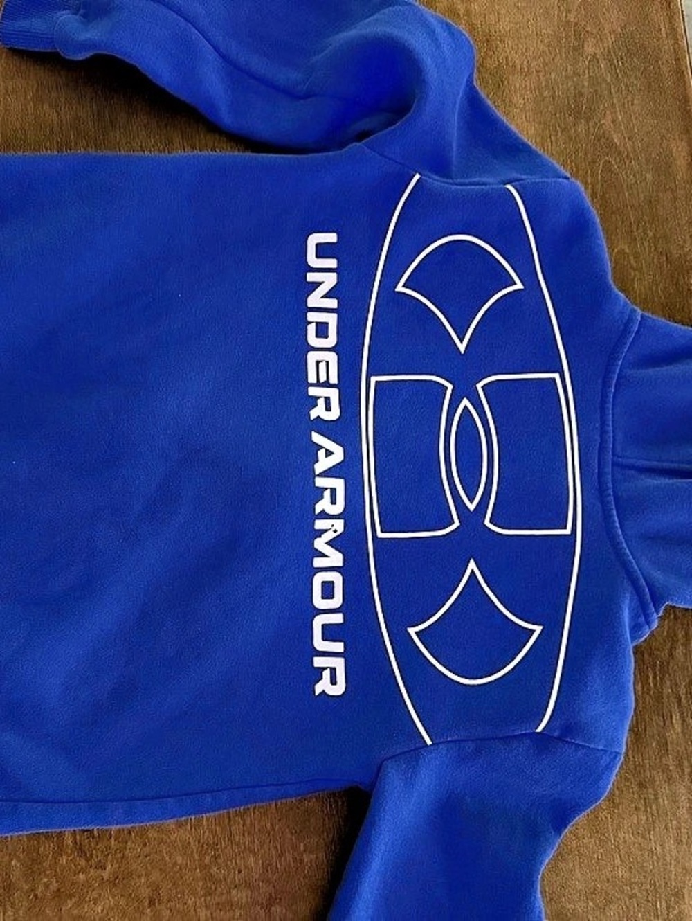 Under Armour Boys Rival Fleece Big Logo Full-Zip Hoodie Boys Size 7 Blue